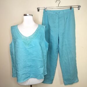 JORDAN Linen Pant + Tank Set Outfit L / XL